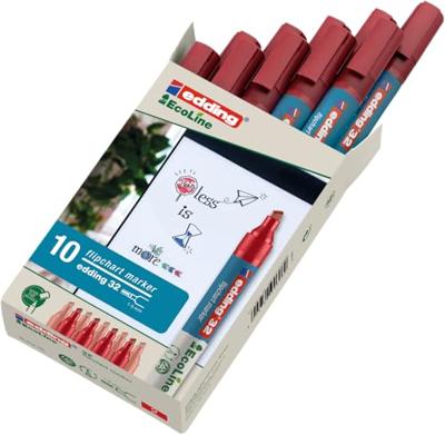 Viltstift edding 25 eco rond 1mm rood | 10 stuks