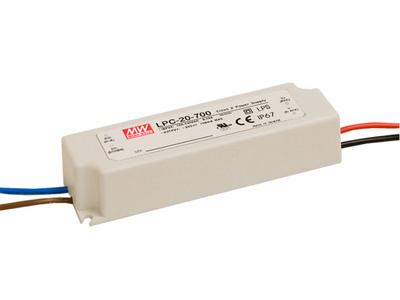 MEAN WELL LPC-20-700 LED-driver Constante stroomsterkte 21 W 0.7 A 9 - 30 V/DC Niet dimbaar, Overbelastingsbescherming 1 stuk(s)