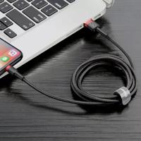 USB Lightning kabel Baseus Cafule 1.5A 2m (zwart en rood) - thumbnail