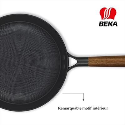 BEKA MANDALA koekenpan met houten steel 20 cm zwart