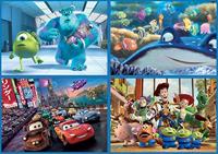 Set met 4 puzzels van 50 tot 150 stukjes Multi 4 Disney® Pixar EDUCA blauw - thumbnail