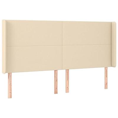 Boxspring met matras en LED stof crèmekleurig 160x200 cm