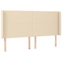 Boxspring met matras en LED stof crèmekleurig 160x200 cm - thumbnail