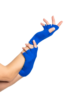 Vingerloze handschoenen blauw