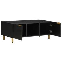 Salontafel 100x54x40 cm bewerkt hout zwart - thumbnail
