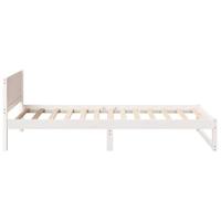 Bedframe met hoofdeinde Wit 100 x 200 cm Massief grenenhout - thumbnail