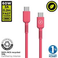 Kabel USB-C naar USB-C Muvit for Change Magenta 0,2 m - thumbnail