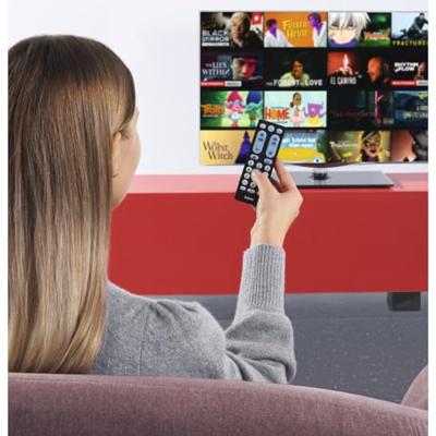 Universele afstandsbediening TV, infrarood, voor 2 apparaten, grote toetsen, leerbaar