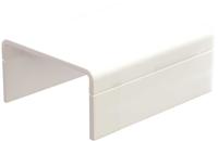 Eindstuk wit platte buis 25X13 Systeem platte buis - thumbnail