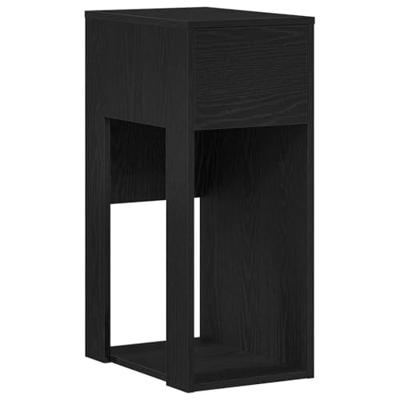 Computertorenstandaard met lade 30x44x74 cm zwart