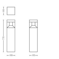 Parterre sokkellamp voor buiten zwart groot verlichting Philips - Philips - thumbnail