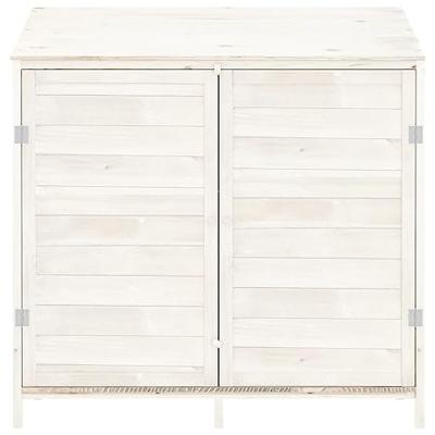 Tuinschuur 102x52x112 cm massief vurenhout wit
