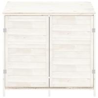 Tuinschuur 102x52x112 cm massief vurenhout wit - thumbnail