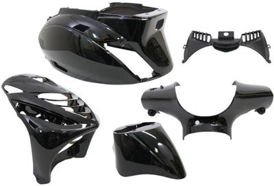 Edge Plaatset 5-delig voor piaggio zip-sp vanaf bouwjaar 2000 - zwart metallic