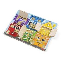 Melissa & Doug Houten Speelbord met Slotjes - thumbnail