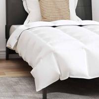 VidaXL Winter dekbed met kussen 2 pcs wit donsveertjes - thumbnail