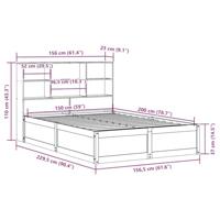 Bedframe zonder matras massief grenenhout 150x200 cm - thumbnail