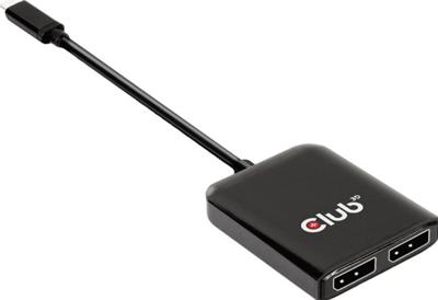Club 3D USB 3.2 Gen2 type-C (DP Alt-Mode) naar DisplayPort Dual Monitor 4K60Hz M/F MST Hub displayport splitter