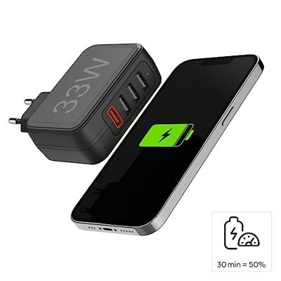 Hama Snellader 4 Poorten Qualcomm® 3.0 4x USB-A 33 W Zwart - thumbnail