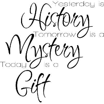 Yesterday is - Muursticker