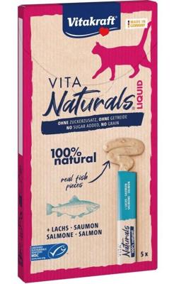 VITAKRAFT Vita Naturals Liquid Salmon - Kattensnoepje - 5 x 15g
