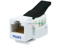 Monoprice Cat5E RJ-45 Toolless Keystone Jack, Wit (100310) - thumbnail