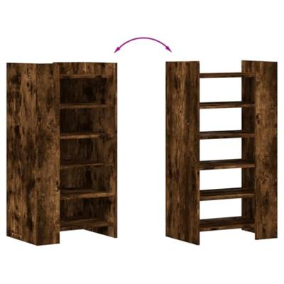 VidaXL Schoenenkast 52x37,5x100 cm bewerkt hout gerookt eikenkleurig