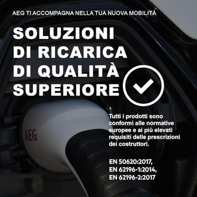 Laadkabel - AEG - 5124 - 32A voor elektrische voertuigen & plug-in hybrides - 5m - Driefasig 32A 480V AC Laadkabel - AEG - 5124 - 32A voor elektrische voertuigen & plug-in hybrides - 5m - Driefasig 32A 480V AC