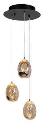 Highlight HanglampGolden Egg zwart 3-lichts - H5456.01