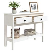 Wandtafel 100x35x75 cm massief grenenhout wit - thumbnail