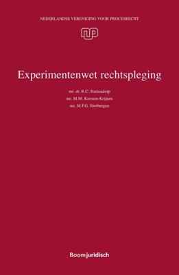Experimentenwet rechtspleging - R.C. Hartendorp, M.M. Korsten-Krijnen, M.P.G. Rietbergen - ebook