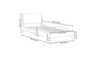 Bedframe met hoofdeinde "Dover" 90x190 cm fluweel zwart