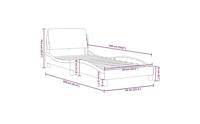 Bedframe met hoofdeinde "Dover" 90x190 cm fluweel zwart - thumbnail