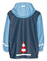 Playshoes regenjas Bouwwagen Marine-128 - thumbnail