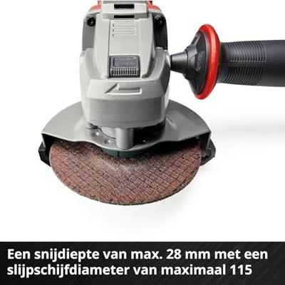 Einhell TE-AG 18/115-2 Li 4431166 Haakse accuslijper 115 mm Zonder accu, Zonder lader 18 V Einhell TE-AG 18/115-2 Li 4431166 Haakse accuslijper 115 mm Zonder accu, Zonder lader 18 V