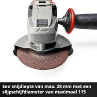 Einhell TE-AG 18/115-2 Li 4431166 Haakse accuslijper 115 mm Zonder accu, Zonder lader 18 V - thumbnail