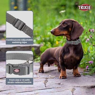 Hondenhalsband Trixie New Premium Grafiet S/M 30-45 cm - thumbnail