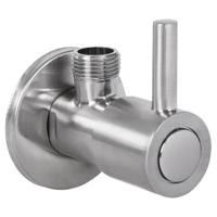 Hoekstopkraan Differnz Met Rozet 1/2x3/8 mm Mat Chroom Differnz - thumbnail