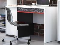 Bureau PHILOPY 1 deur 1 lade wit/grafiet - thumbnail