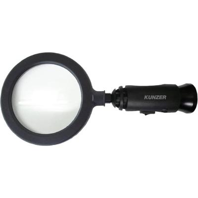 Kunzer 7LL01 Vergrootglas Met LED-verlichting Lensgrootte: (Ø) 90 mm Zwart
