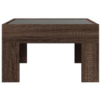 Salontafel met Infinity LED 50x50x30 cm bruin eikenkleurig - thumbnail