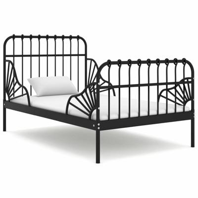 VidaXL Bedframe verlengbaar metaal zwart 80x130/200 cm VidaXL Bedframe verlengbaar metaal zwart 80x130/200 cm