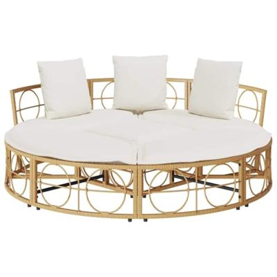 Loungebed voor buiten zonder luifel poly rattan