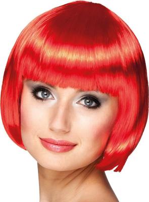 Pruik bobline new look rood