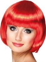 Pruik bobline new look rood - thumbnail