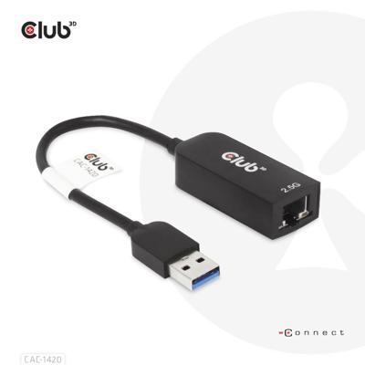 CLUB3D cac-1420 usb A Ethernet Zwart