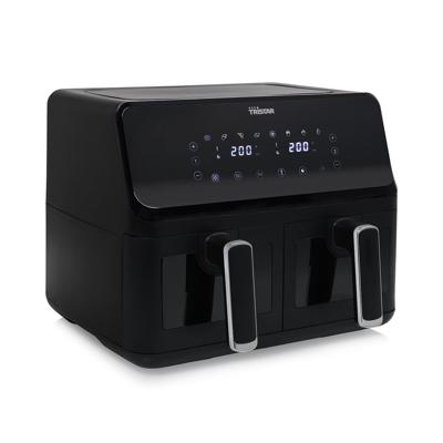 Tristar FR-9040 Dubbele friteuse 8 l 2700 W Heteluchtfunctie, Timerfunctie, Anti-aanbaklaag, Instelbare temperatuur Zwart