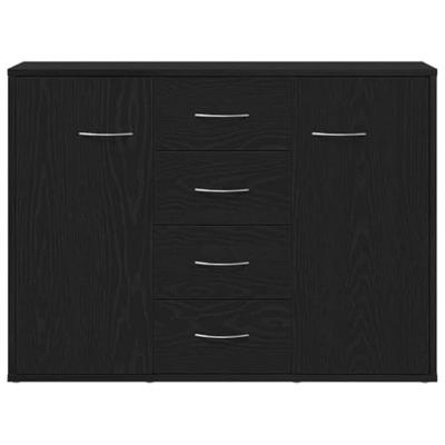 Dressoir 88x30x64 cm bewerkt hout zwart eikenkleurig