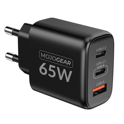 MOJOGEAR USB oplader 65W 2x USB-C / 1x USB poort
