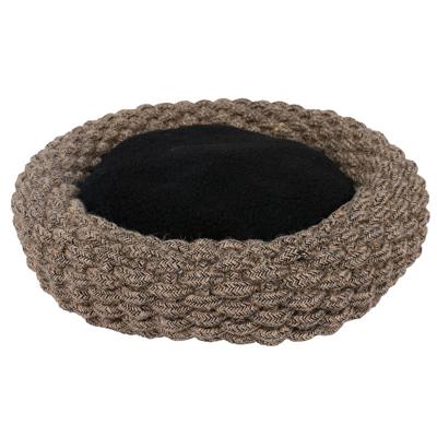 Duvo+ espresso mand rond katoentouw zwart/bruin M - 54x54x13cm Duvo+ espresso mand rond katoentouw zwart/bruin M - 54x54x13cm